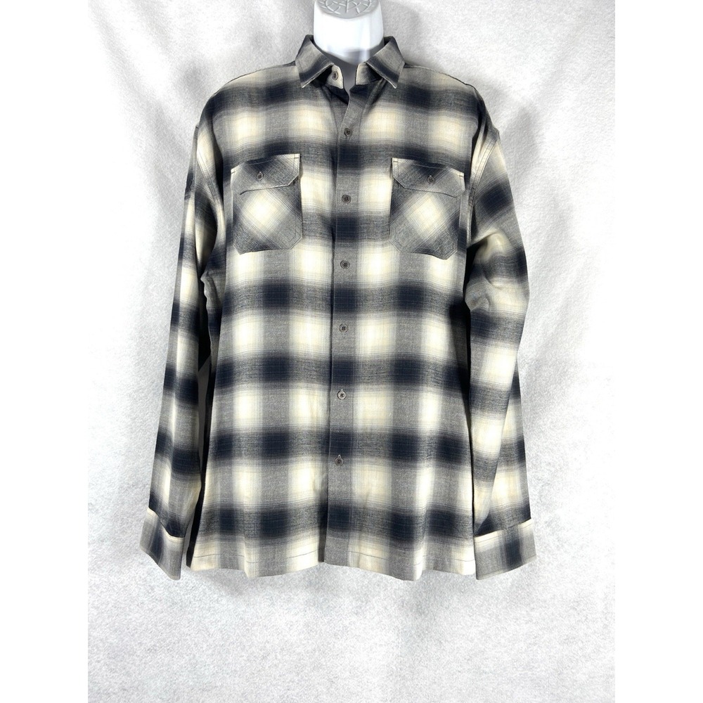Kuhl Dillingr Flannel Shirt Men XXL Gray Button Up Long Sleeve Plaid Utility New